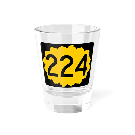 K-224 (Kansas) (Road Sign) Shot Glass 1.5oz 1.5oz - Go Mug Yourself