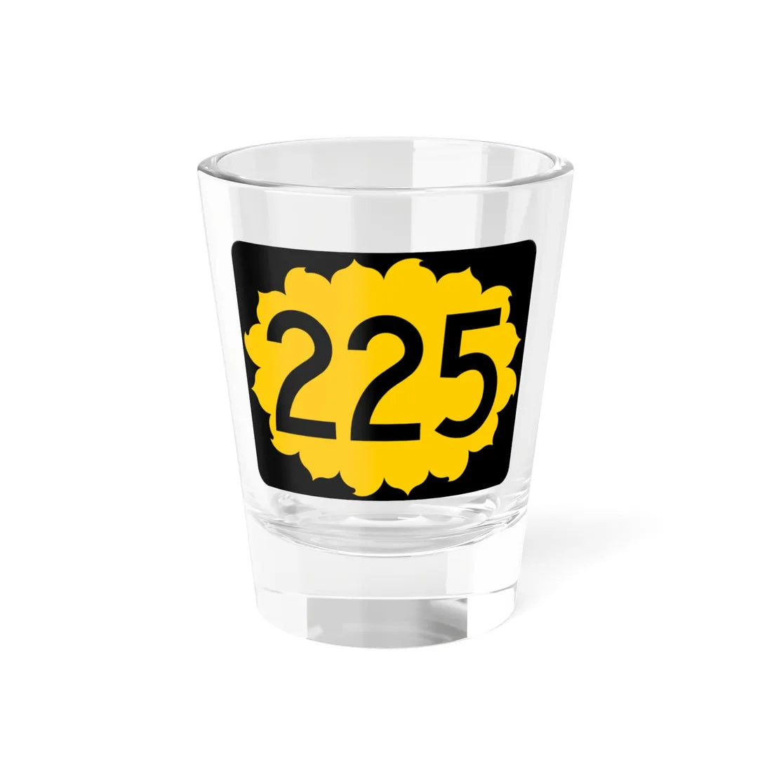 K-225 (Kansas) (Road Sign) Shot Glass 1.5oz 1.5oz - Go Mug Yourself