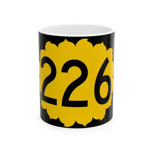 K-226 (Kansas) (Road Sign) White Coffee Mug 11oz - Go Mug Yourself