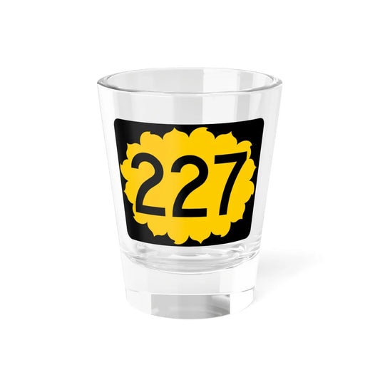 K-227 (Kansas) (Road Sign) Shot Glass 1.5oz 1.5oz - Go Mug Yourself