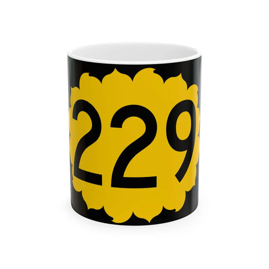 K-229 (Kansas) (Road Sign) White Coffee Mug 11oz - Go Mug Yourself