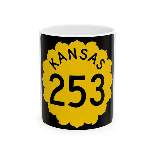 K-253 1962 (Kansas) (Road Sign) White Coffee Mug 11oz - Go Mug Yourself