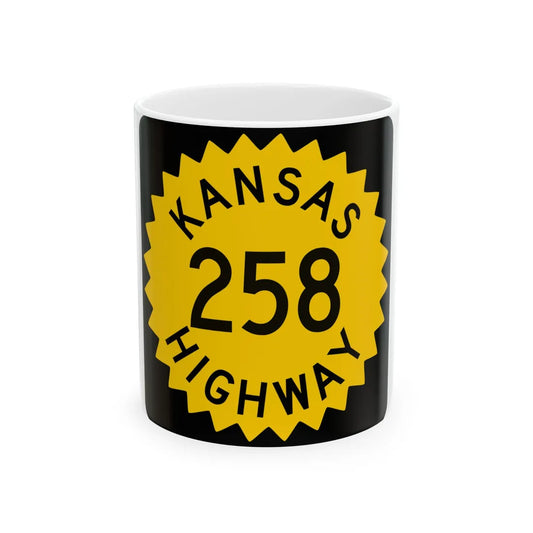 K-258 1948 (Kansas) (Road Sign) White Coffee Mug 11oz - Go Mug Yourself