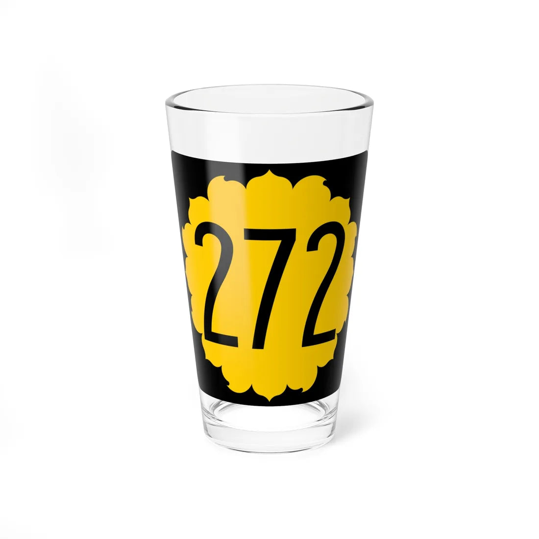 K-272 1968 (Kansas) (Road Sign) Pint Glss 16oz 16oz - Go Mug Yourself