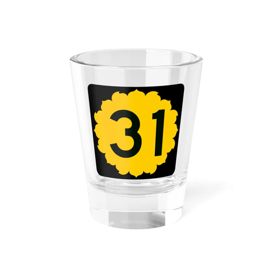K-31 (Kansas) (Road Sign) Shot Glass 1.5oz 1.5oz - Go Mug Yourself