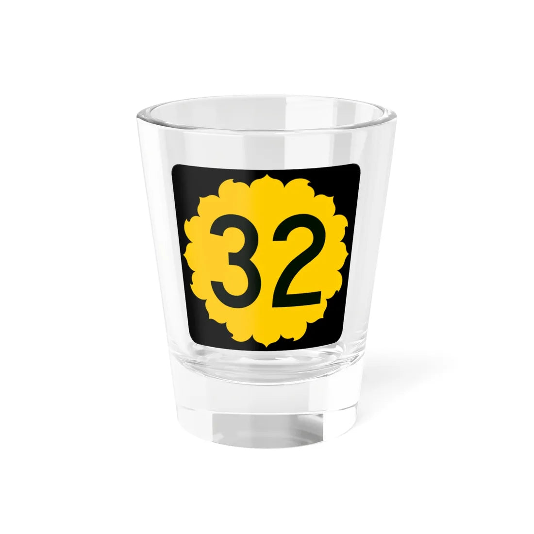 K-32 (Kansas) (Road Sign) Shot Glass 1.5oz 1.5oz - Go Mug Yourself