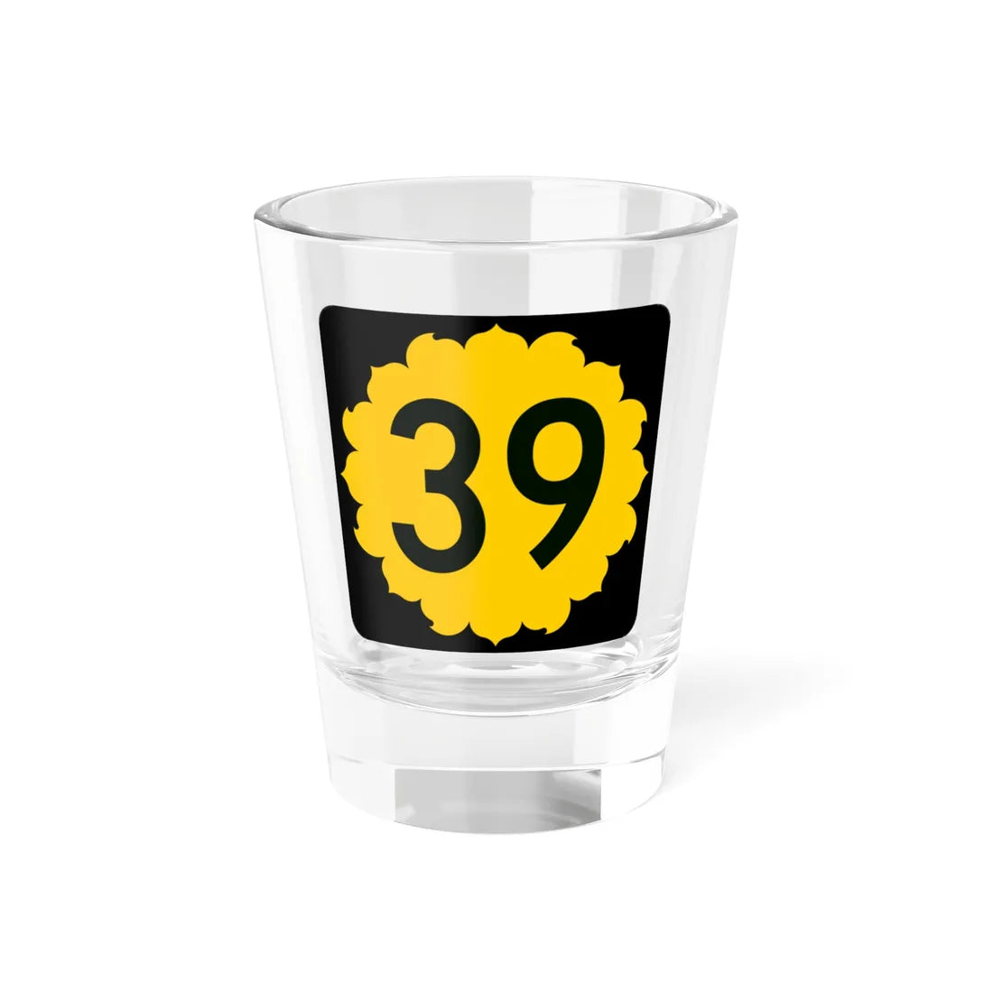 K-39 (Kansas) (Road Sign) Shot Glass 1.5oz 1.5oz - Go Mug Yourself