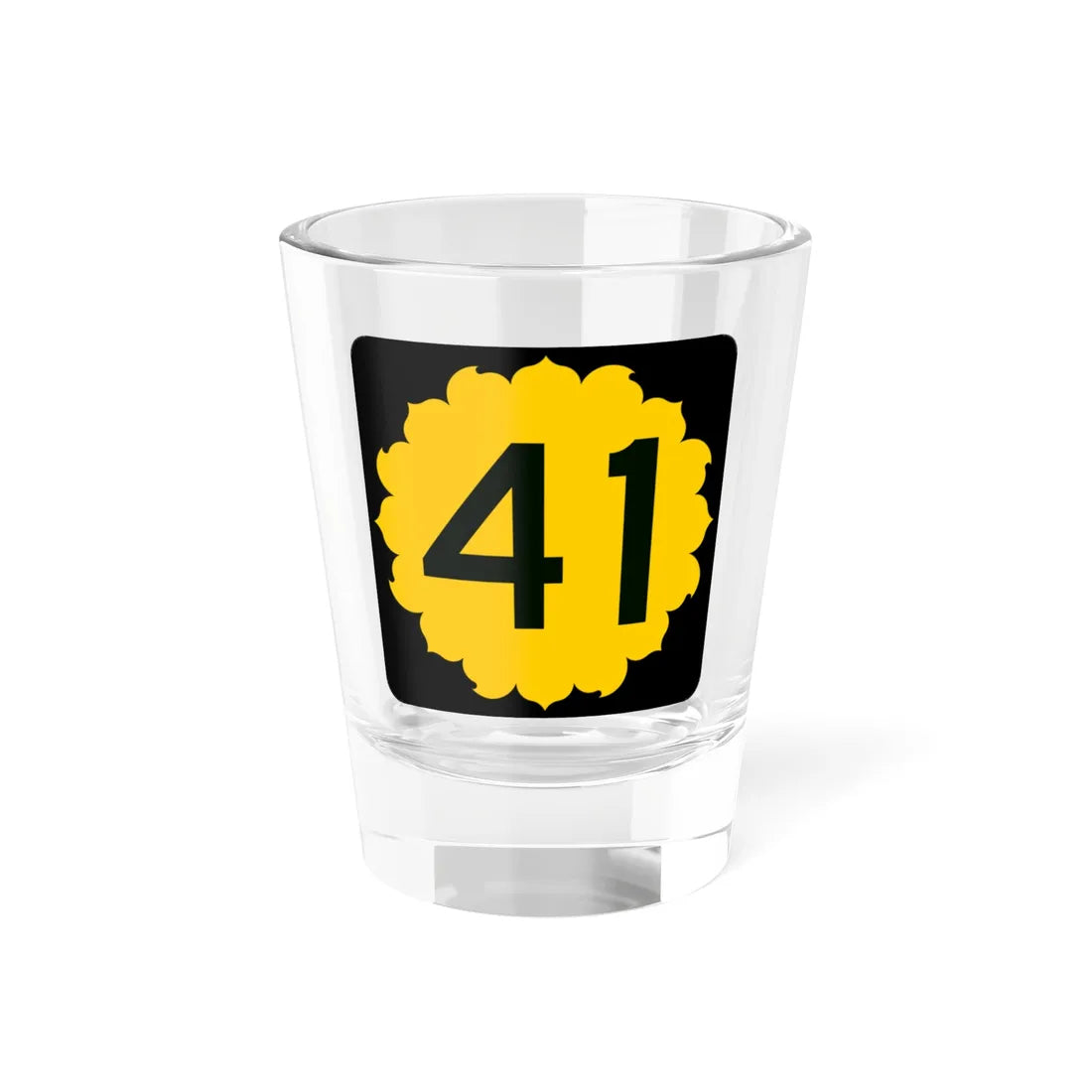 K-41 (Kansas) (Road Sign) Shot Glass 1.5oz 1.5oz - Go Mug Yourself