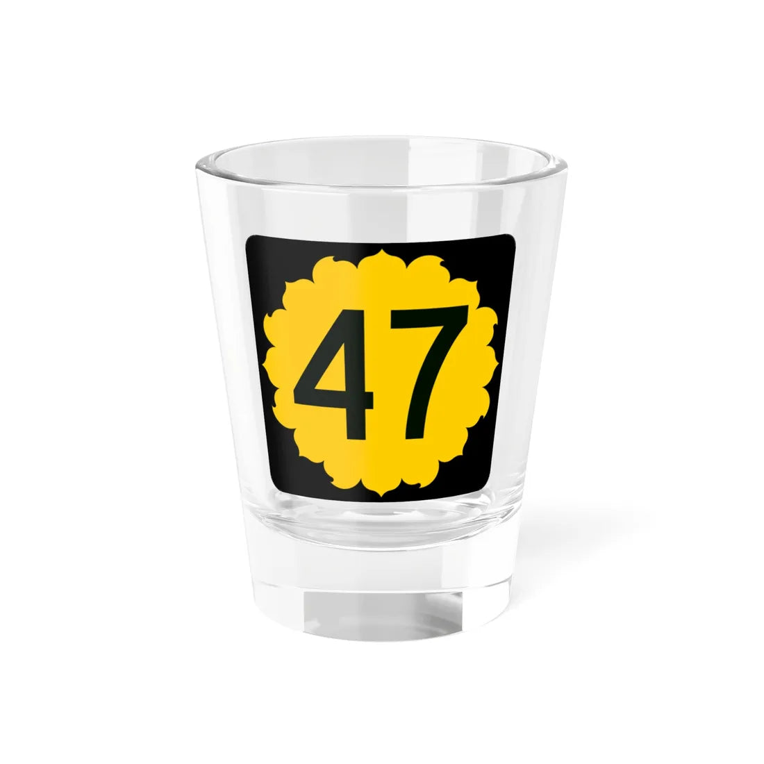 K-47 (Kansas) (Road Sign) Shot Glass 1.5oz 1.5oz - Go Mug Yourself