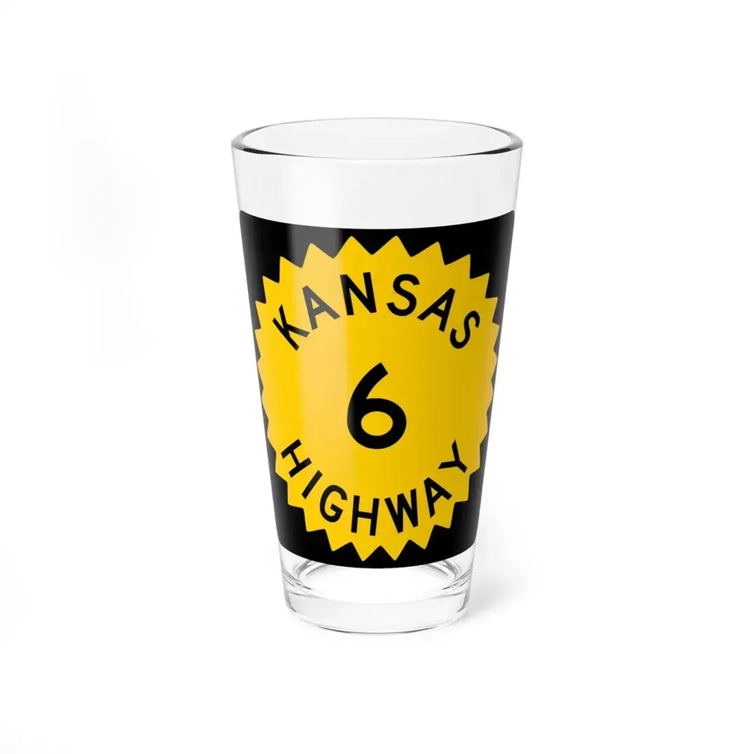 K-6 1948 (Kansas) (Road Sign) Pint Glss 16oz 16oz - Go Mug Yourself