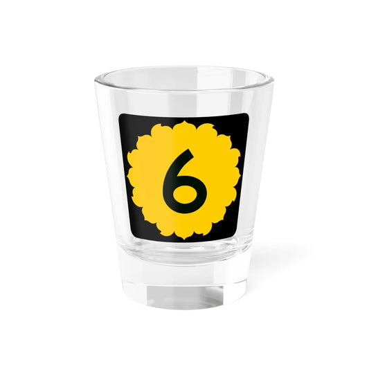 K-6 (Kansas) (Road Sign) Shot Glass 1.5oz 1.5oz - Go Mug Yourself