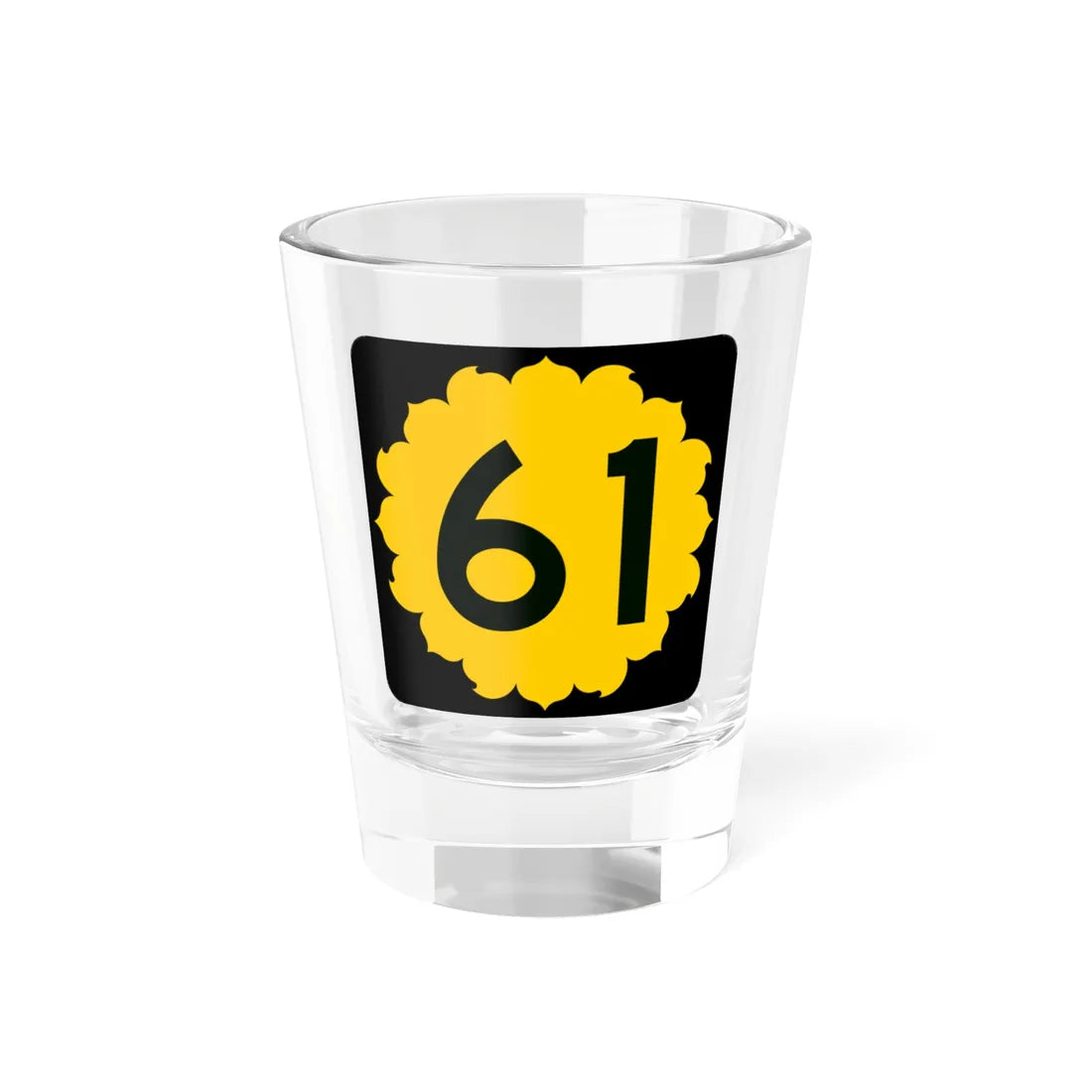 K-61 (Kansas) (Road Sign) Shot Glass 1.5oz 1.5oz - Go Mug Yourself