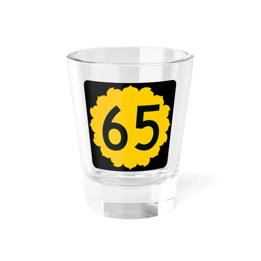 K-65 (Kansas) (Road Sign) Shot Glass 1.5oz 1.5oz - Go Mug Yourself
