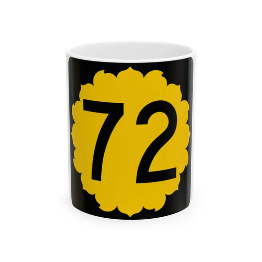 K-72 (Kansas) (Road Sign) White Coffee Mug 11oz - Go Mug Yourself