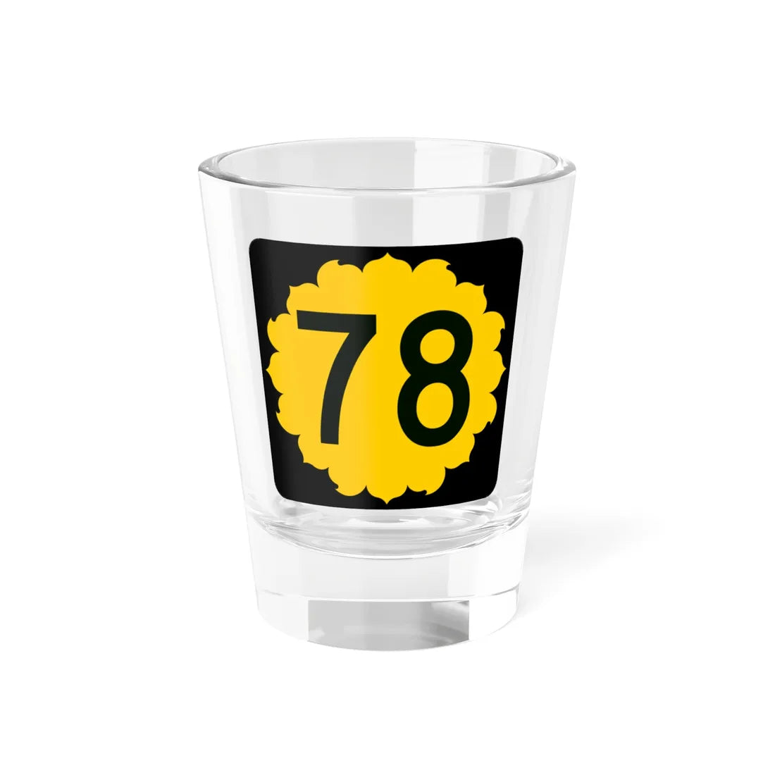 K-78 (Kansas) (Road Sign) Shot Glass 1.5oz 1.5oz - Go Mug Yourself