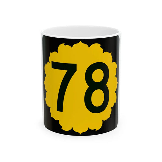 K-78 (Kansas) (Road Sign) White Coffee Mug 11oz - Go Mug Yourself