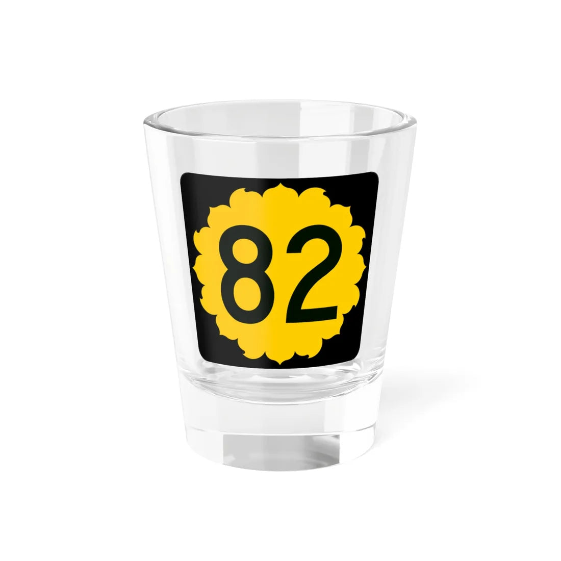 K-82 (Kansas) (Road Sign) Shot Glass 1.5oz 1.5oz - Go Mug Yourself