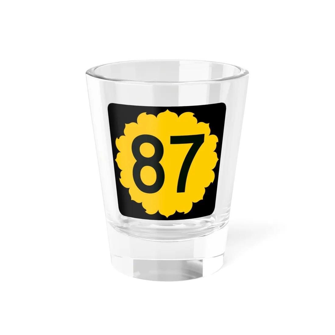 K-87 (Kansas) (Road Sign) Shot Glass 1.5oz 1.5oz - Go Mug Yourself