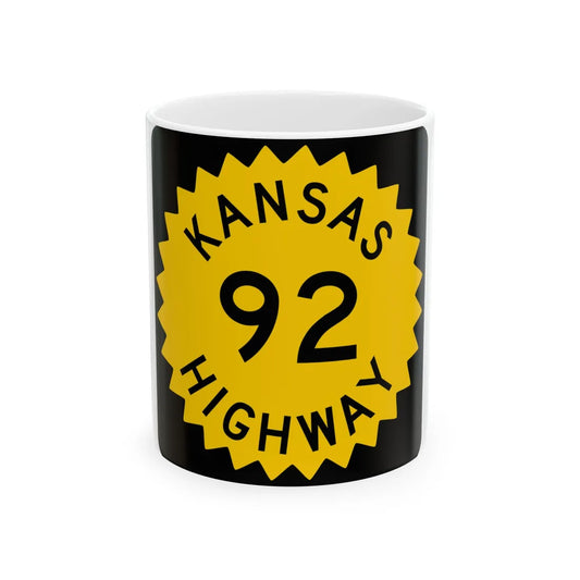 K-92 1948 (Kansas) (Road Sign) White Coffee Mug 11oz - Go Mug Yourself