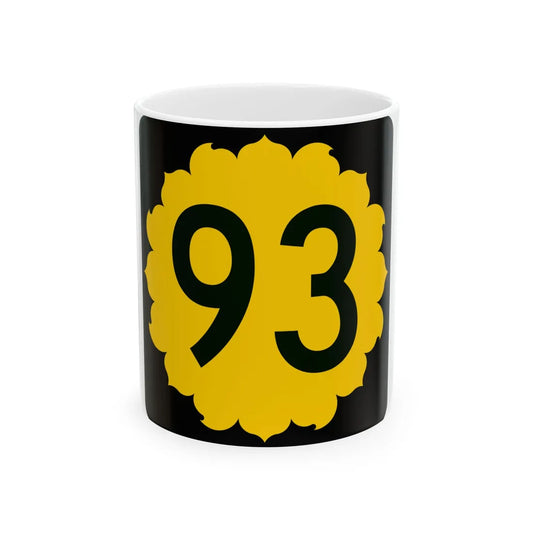 K-93 (Kansas) (Road Sign) White Coffee Mug 11oz - Go Mug Yourself