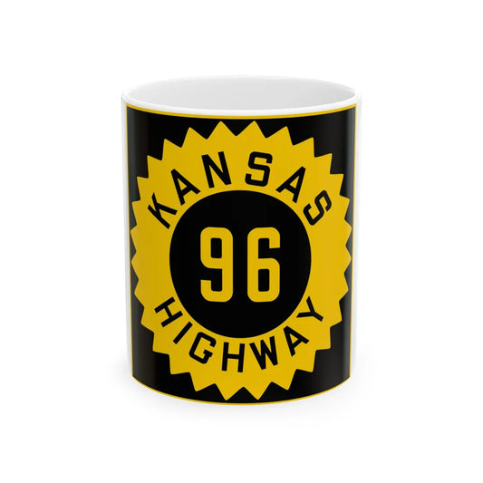 K-96 1926 (Kansas) (Road Sign) White Coffee Mug 11oz - Go Mug Yourself