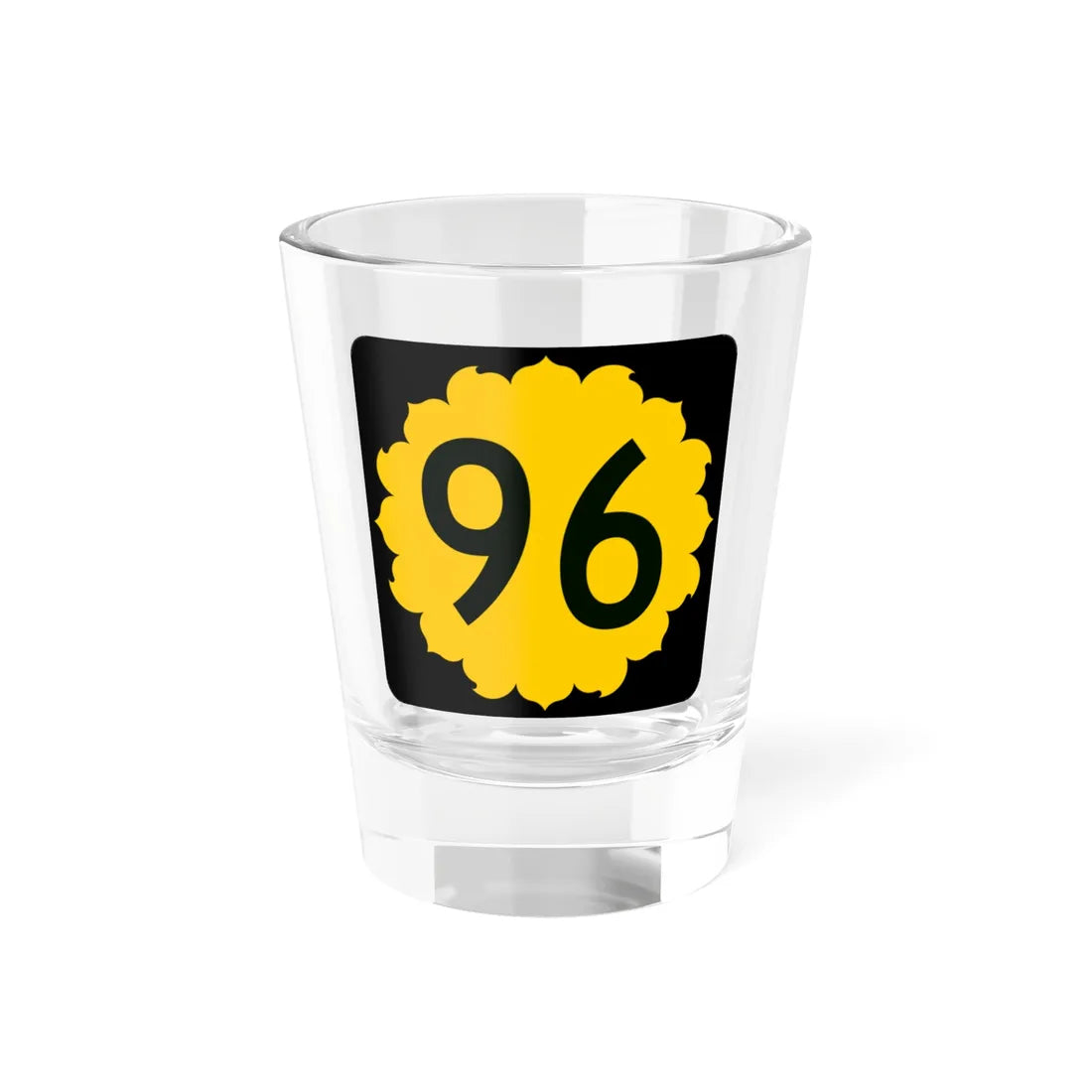 K-96 (Kansas) (Road Sign) Shot Glass 1.5oz 1.5oz - Go Mug Yourself
