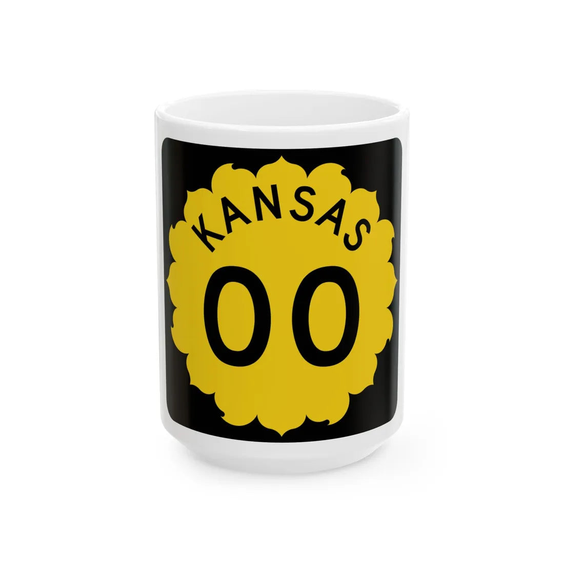 K-template 1962 (Kansas) (Road Sign) White Coffee Mug 15oz - Go Mug Yourself