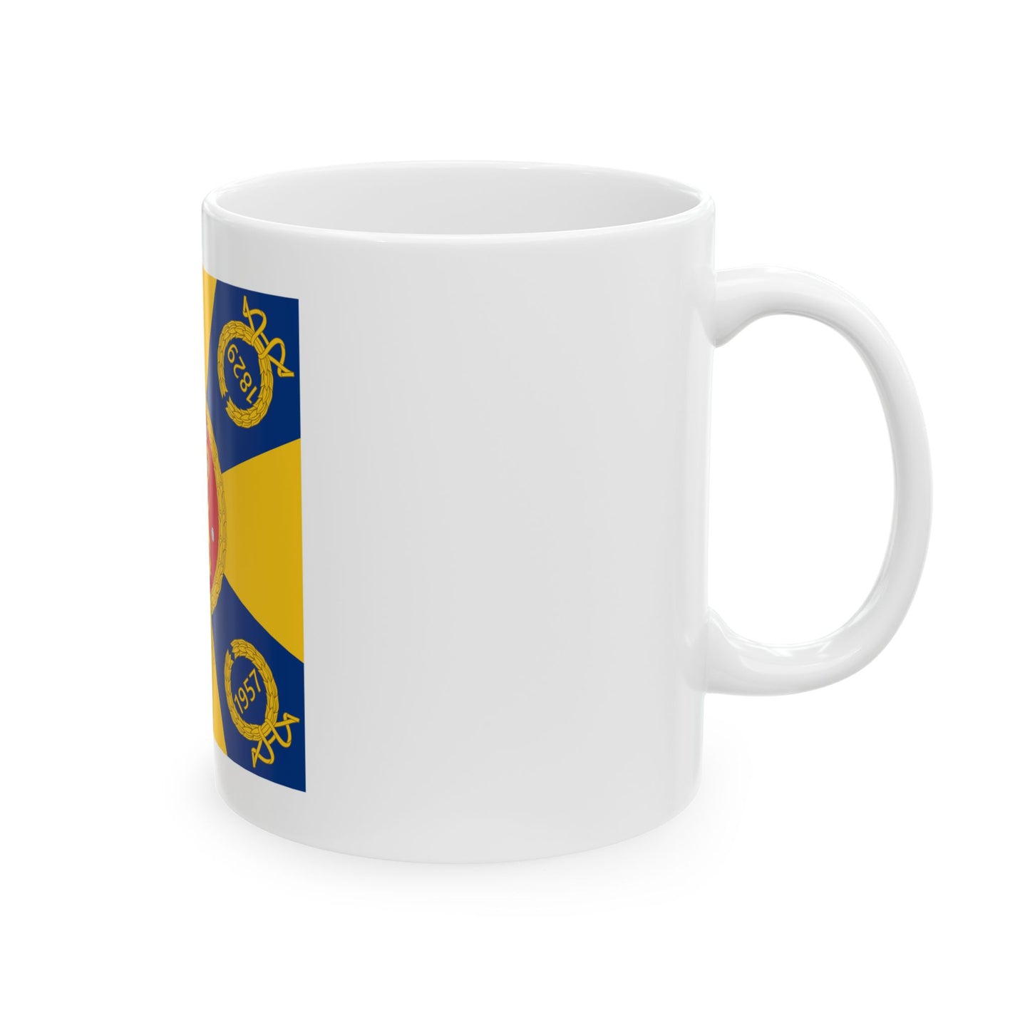 Kaartin pataljoonan lippu (Finland) White Coffee Mug-Go Mug Yourself