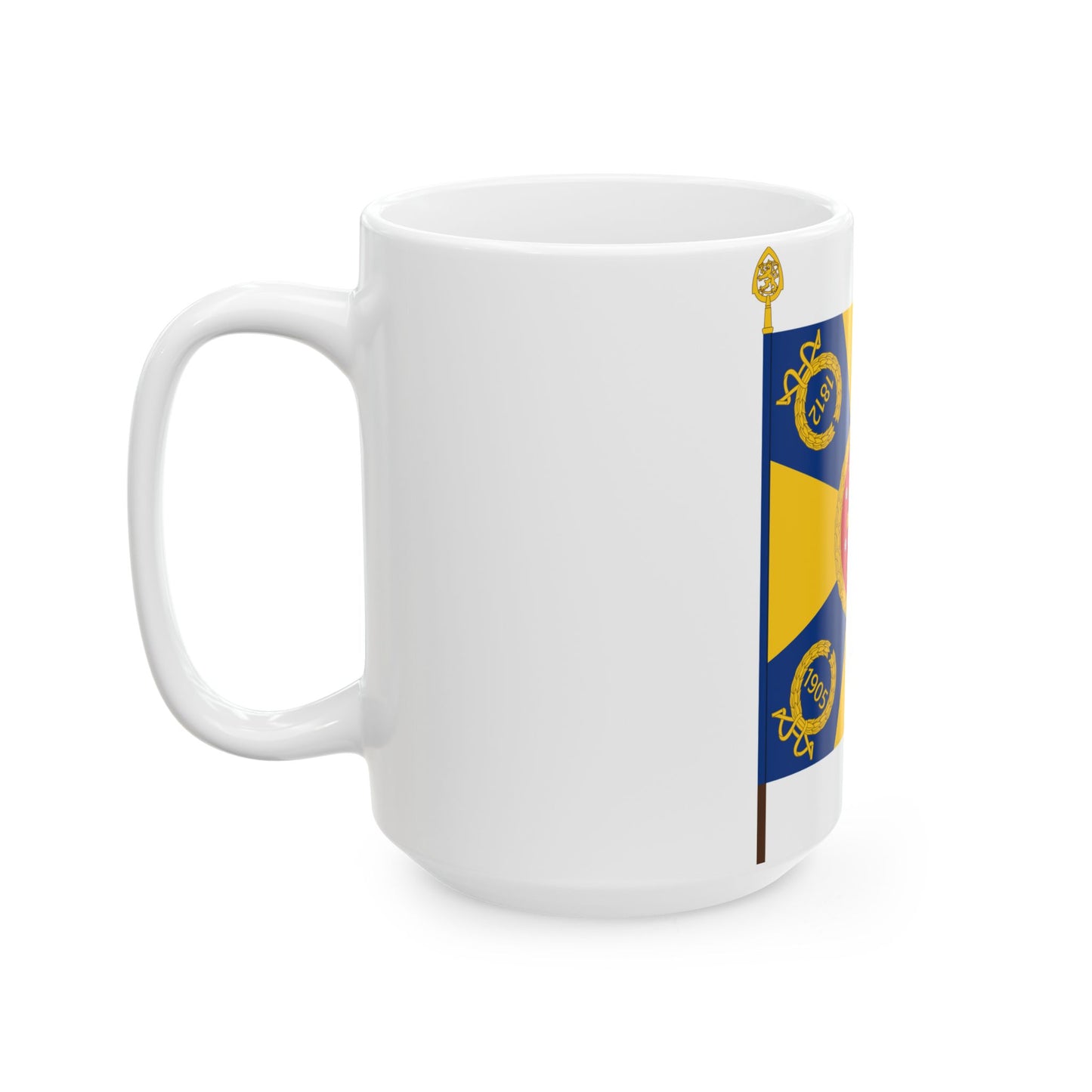 Kaartin pataljoonan lippu (Finland) White Coffee Mug-Go Mug Yourself