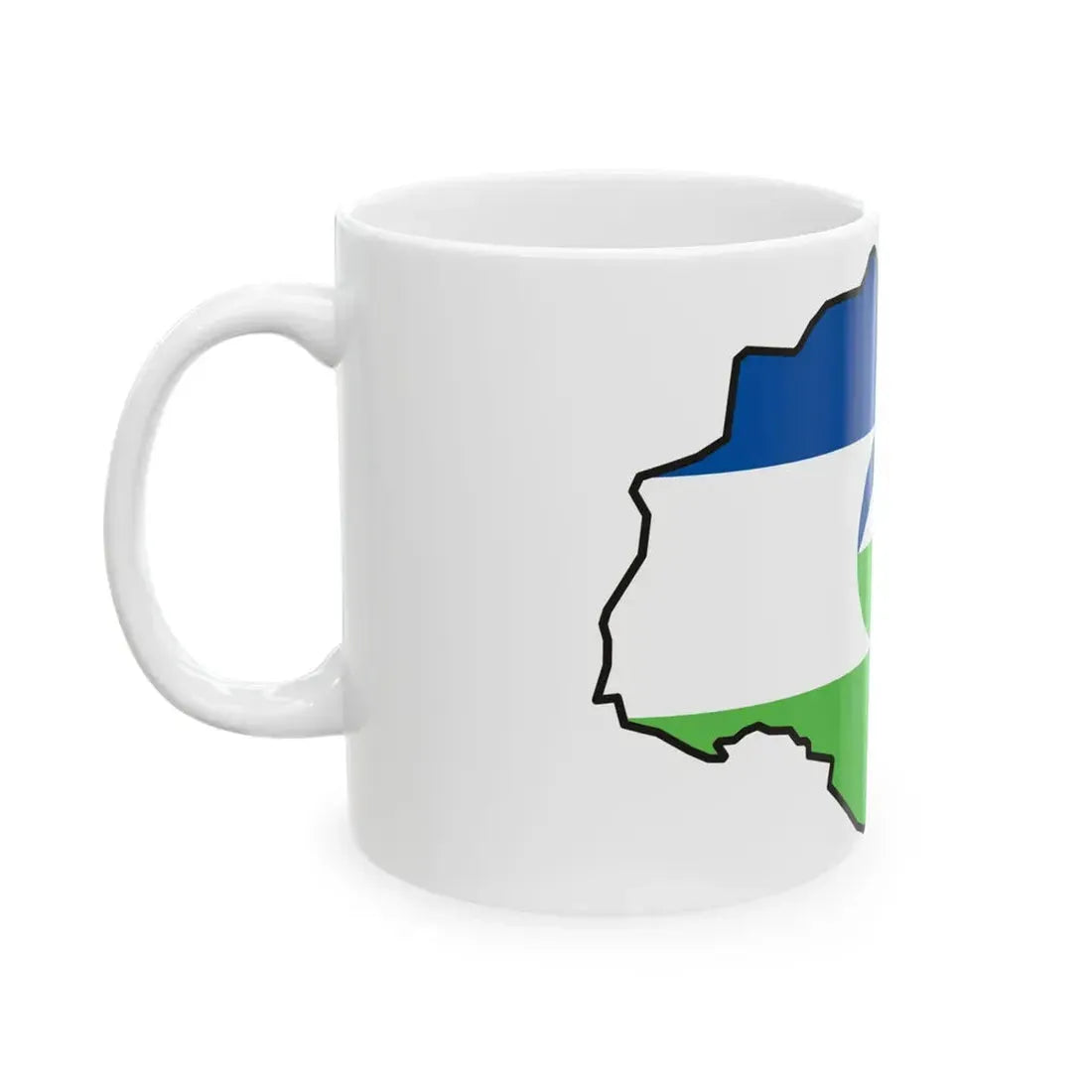 Kabardin-Balkar-geo-stub (Russia) White Coffee Mug - Go Mug Yourself