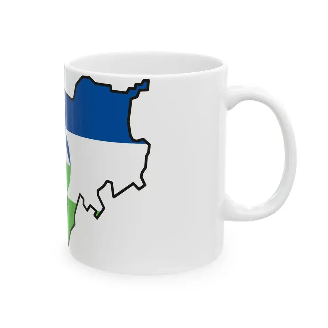 Kabardin-Balkar-geo-stub (Russia) White Coffee Mug - Go Mug Yourself