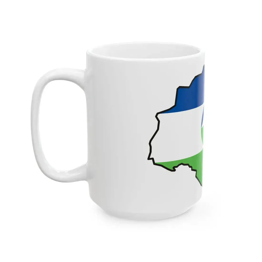 Kabardin-Balkar-geo-stub (Russia) White Coffee Mug - Go Mug Yourself