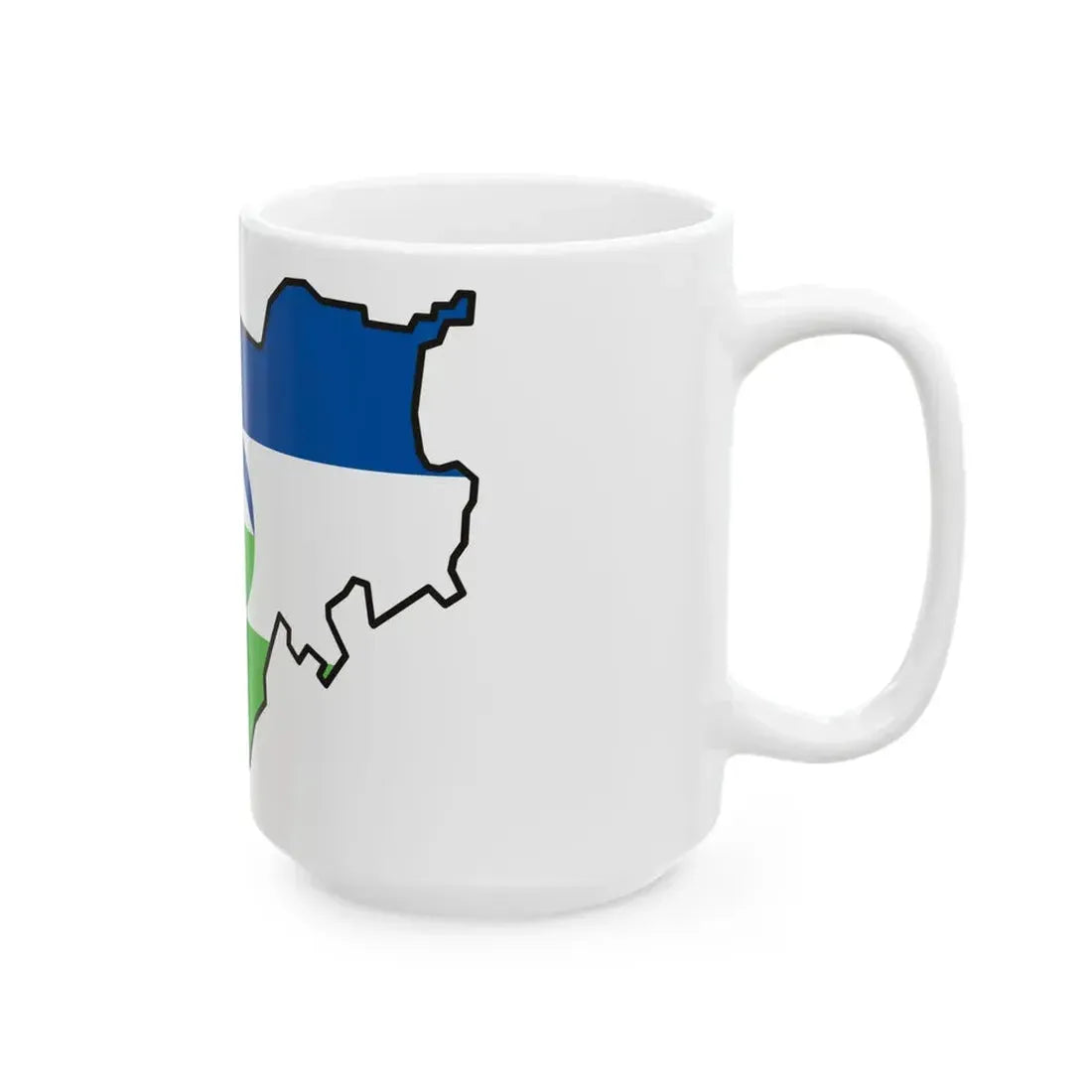 Kabardin-Balkar-geo-stub (Russia) White Coffee Mug - Go Mug Yourself