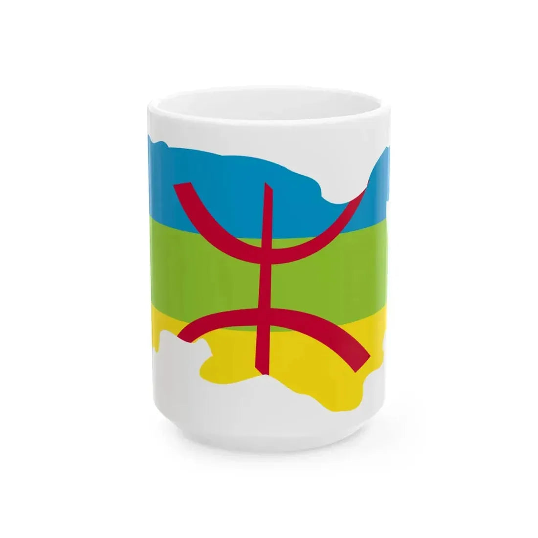 Kabylie Flag Map (Algeria) White Coffee Mug 15oz - Go Mug Yourself