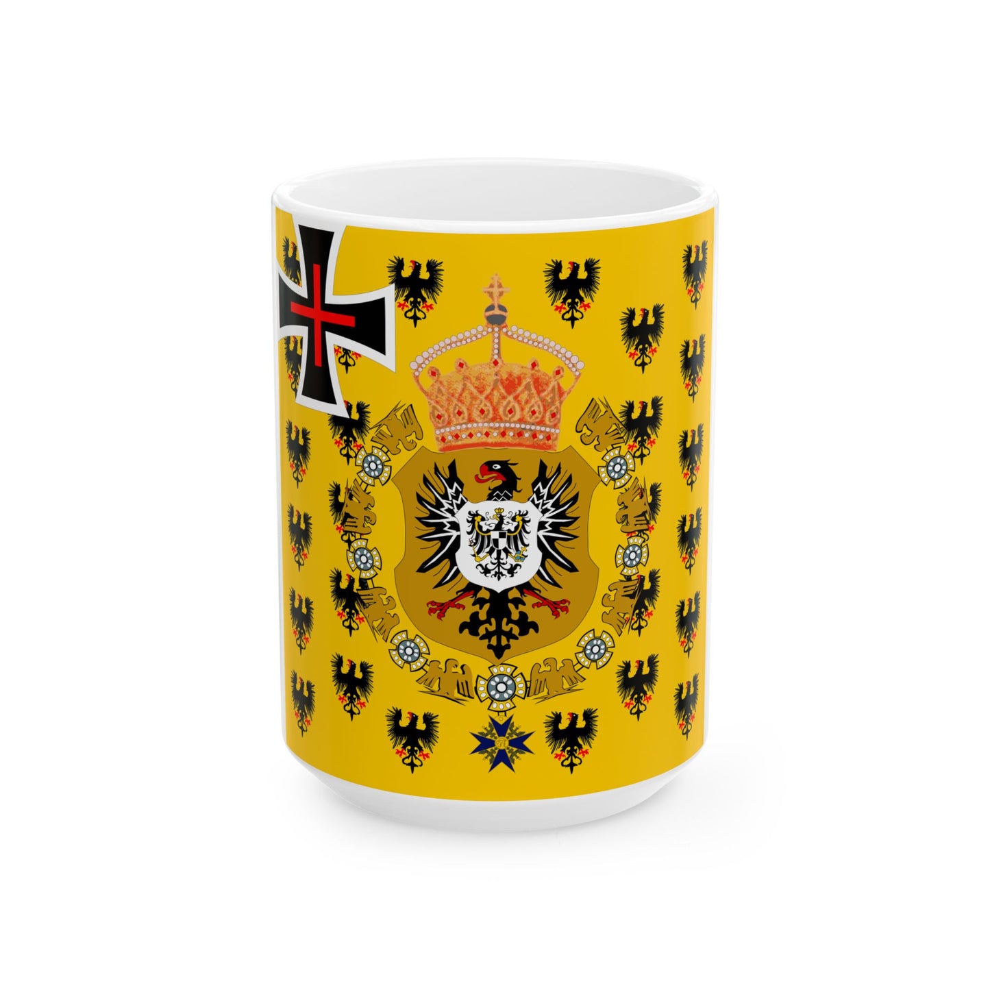 Kaiserinnenstandarte 1871 (Germany) White Coffee Mug-15oz-Go Mug Yourself