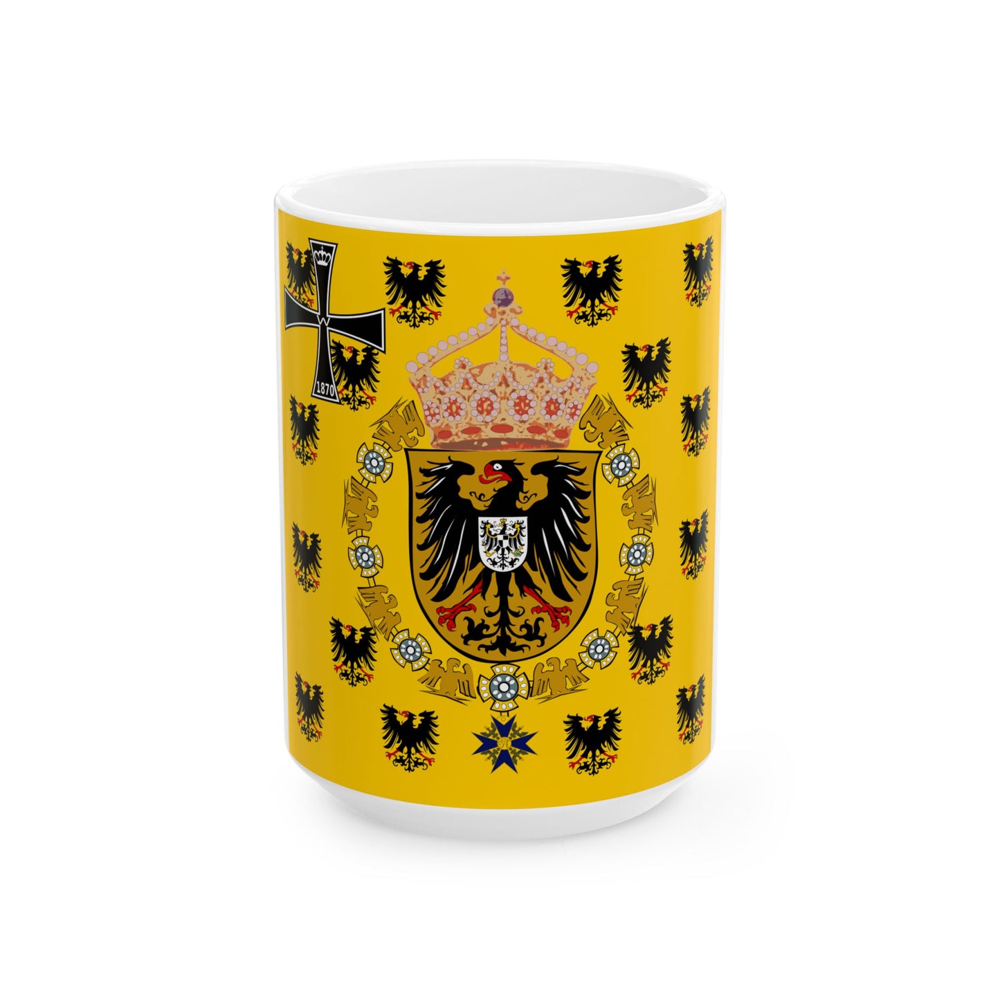 Kaiserinstandarte 1888 (Germany) White Coffee Mug-15oz-Go Mug Yourself