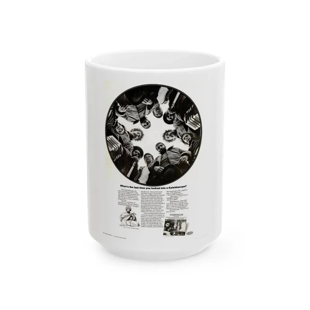 Kaleidoscope 1969 (Music Poster) White Coffee Mug 15oz - Go Mug Yourself