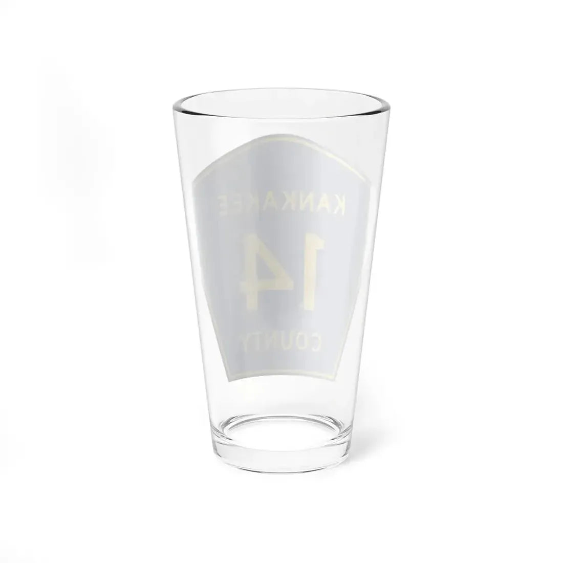 Kankakee County 14 (Illinois) (Road Sign) Pint Glss 16oz - Go Mug Yourself