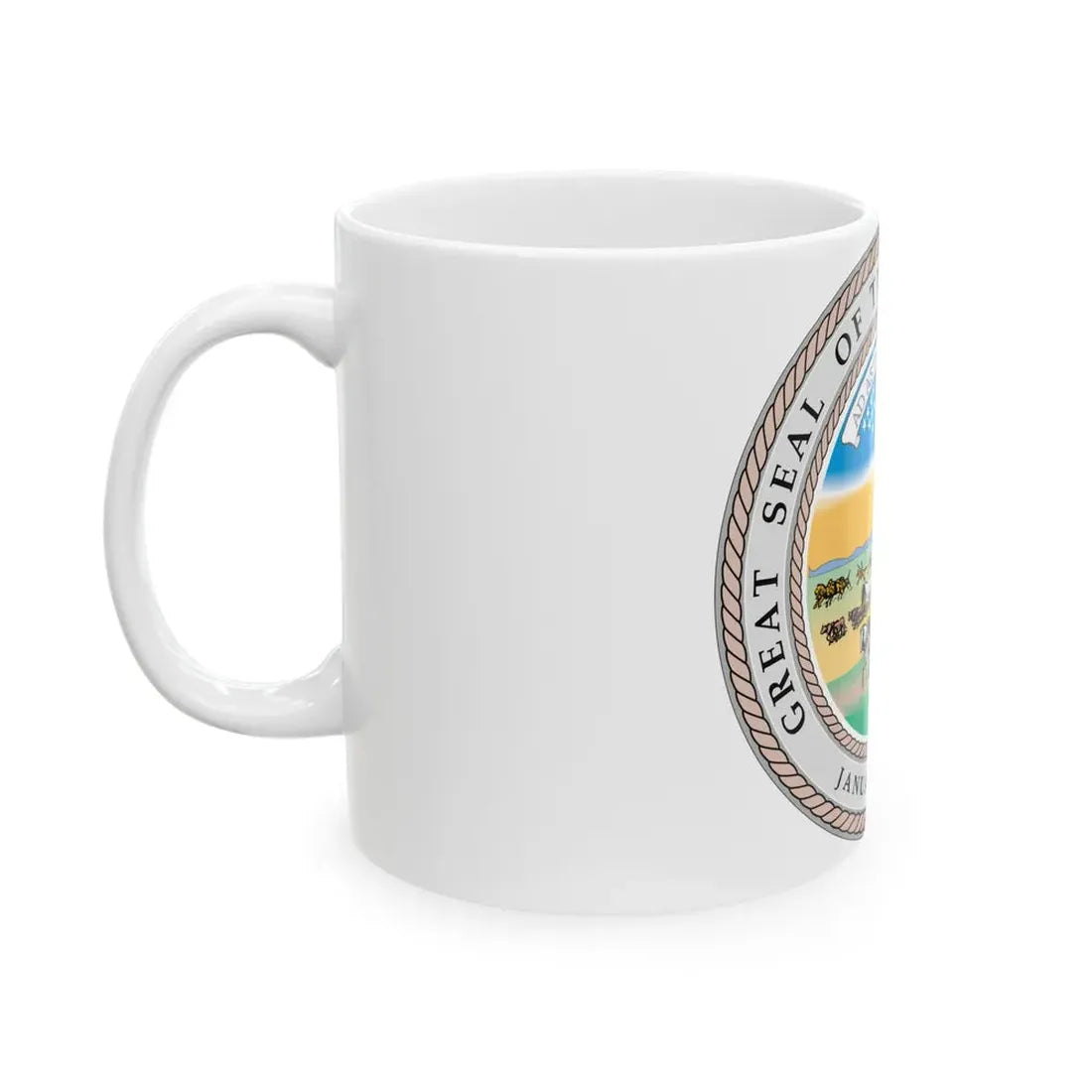 Kansas State Seal - White Coffee Mug - Go Mug Yourself