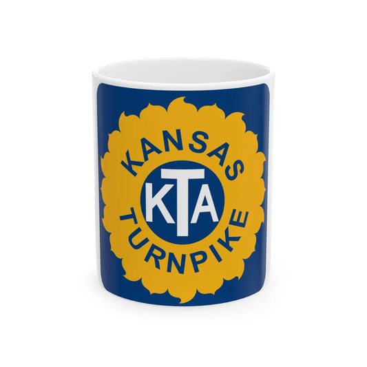 Kansas Turnpike (Kansas) (Road Sign) White Coffee Mug 11oz - Go Mug Yourself