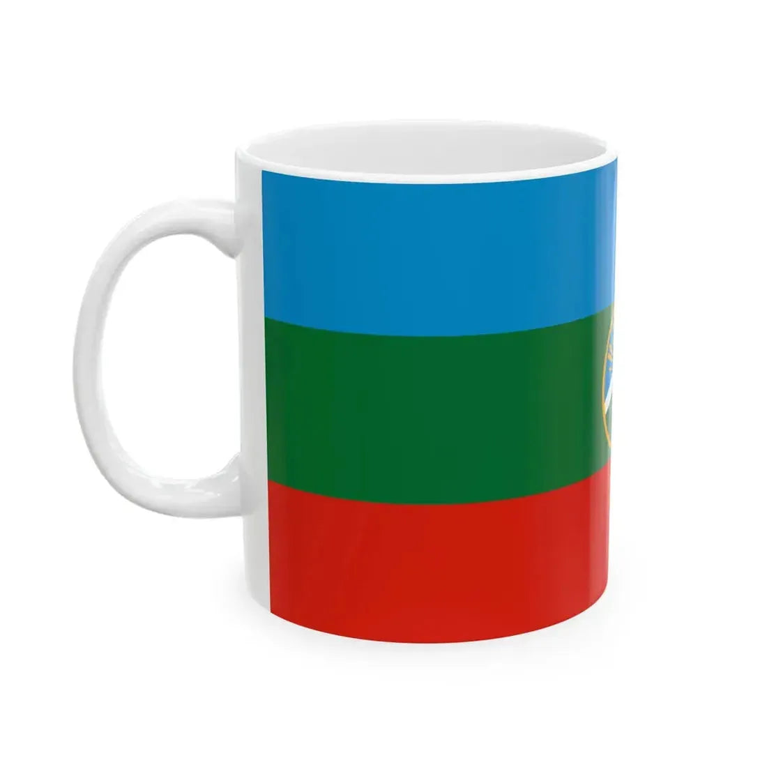 Karachay-Cherkessia flag alternative 2 (Russia) White Coffee Mug - Go Mug Yourself