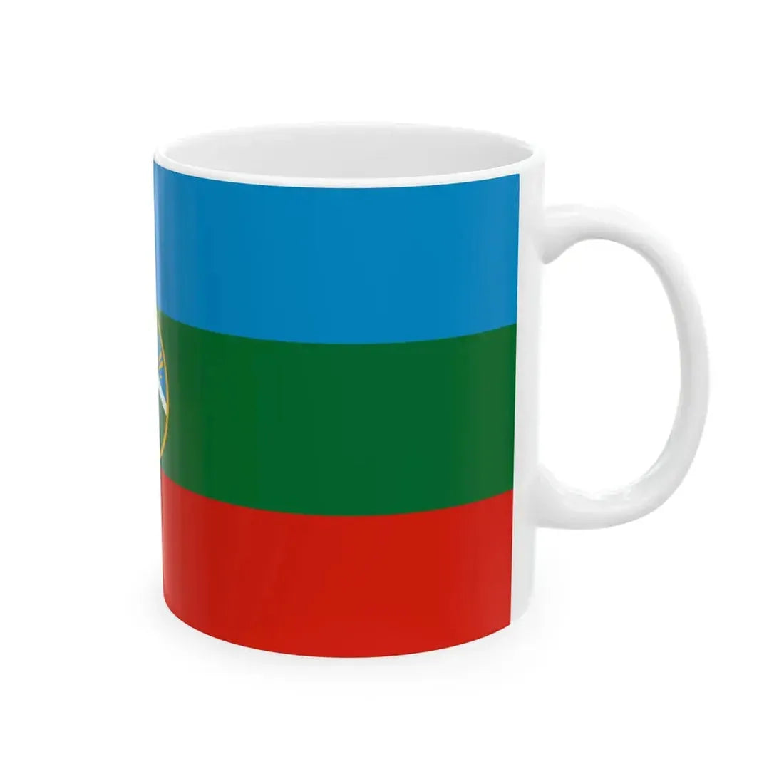 Karachay-Cherkessia flag alternative 2 (Russia) White Coffee Mug - Go Mug Yourself
