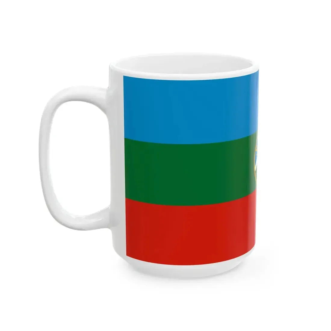 Karachay-Cherkessia flag alternative 2 (Russia) White Coffee Mug - Go Mug Yourself