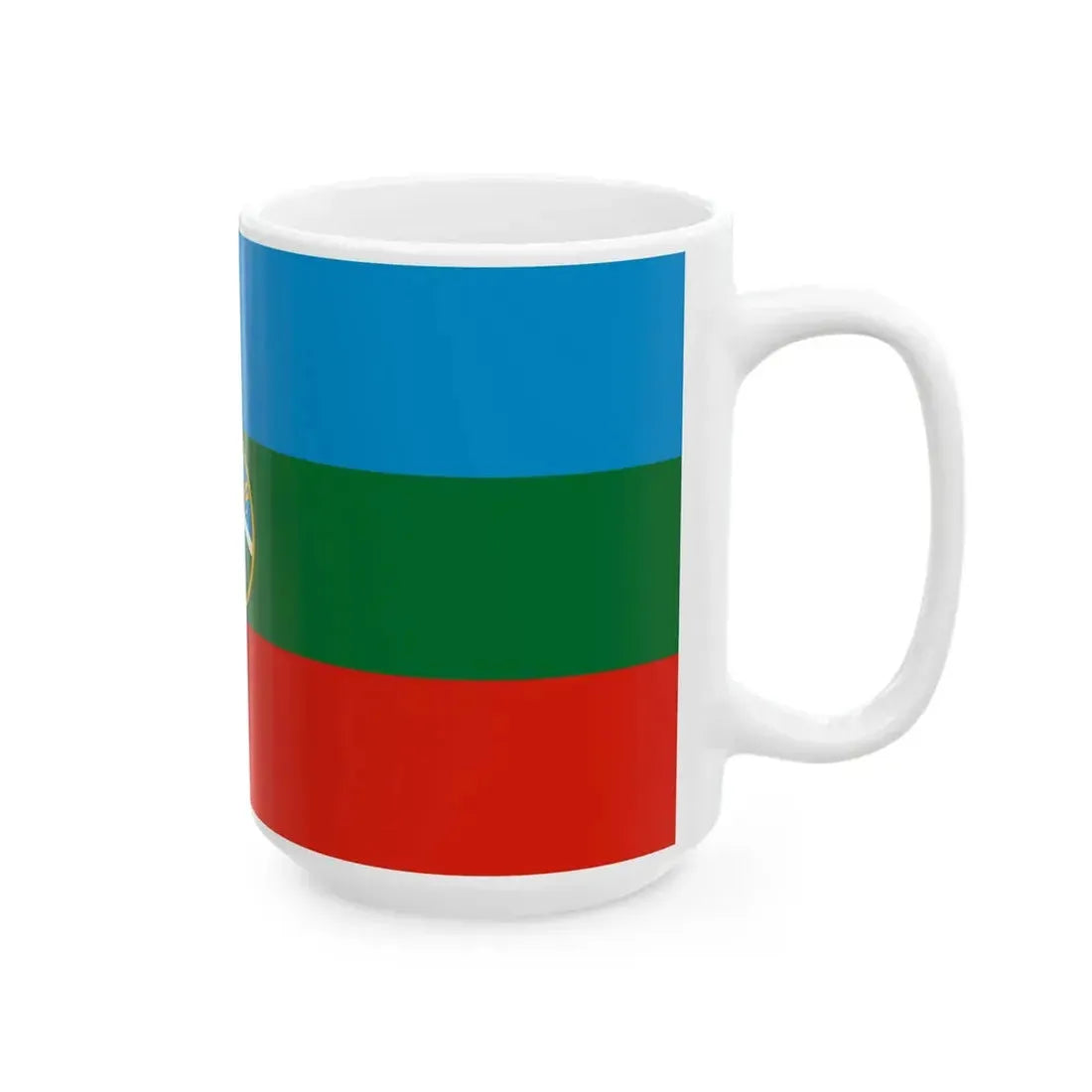 Karachay-Cherkessia flag alternative 2 (Russia) White Coffee Mug - Go Mug Yourself