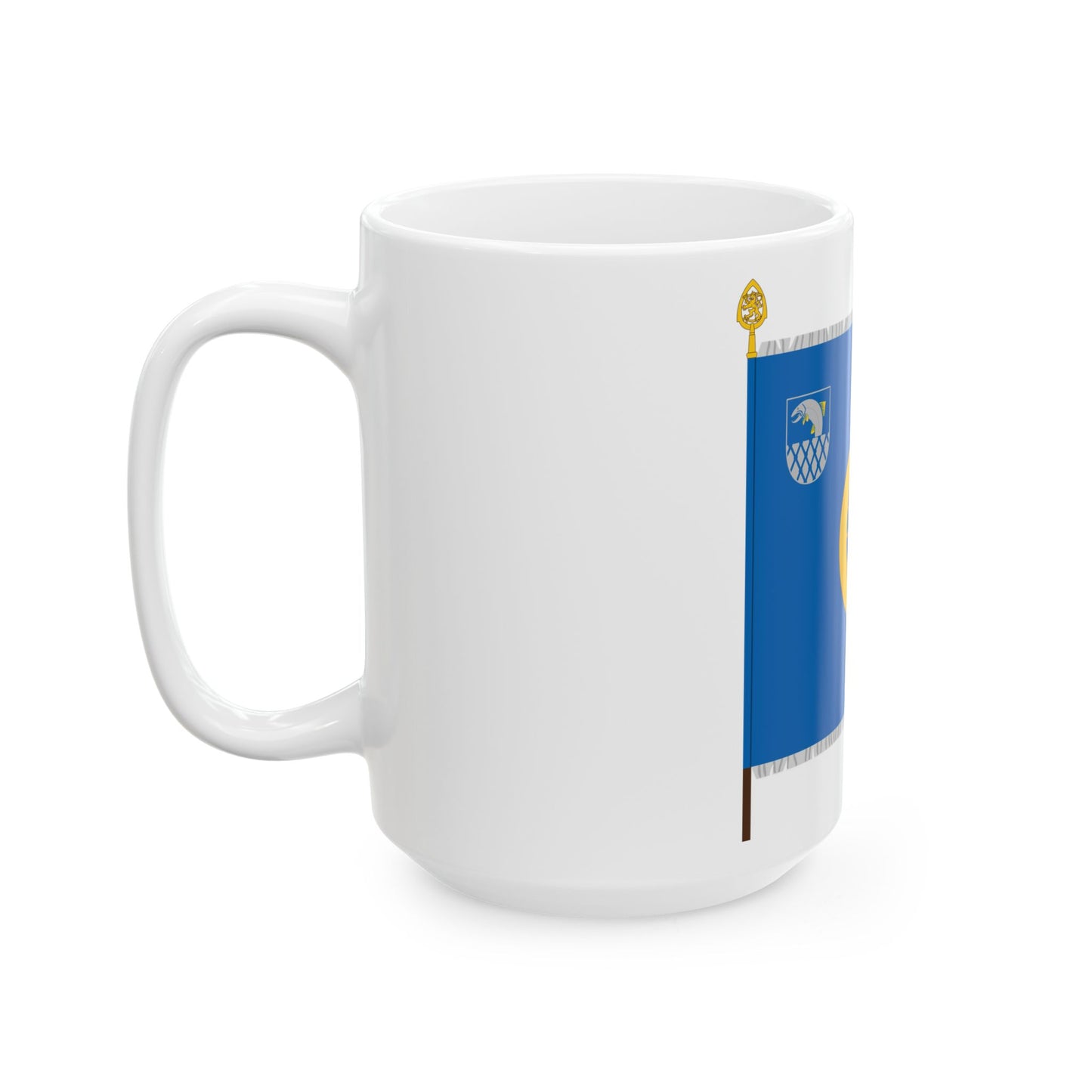 Karjalan huoltopataljoonan lippu (Finland) White Coffee Mug-Go Mug Yourself