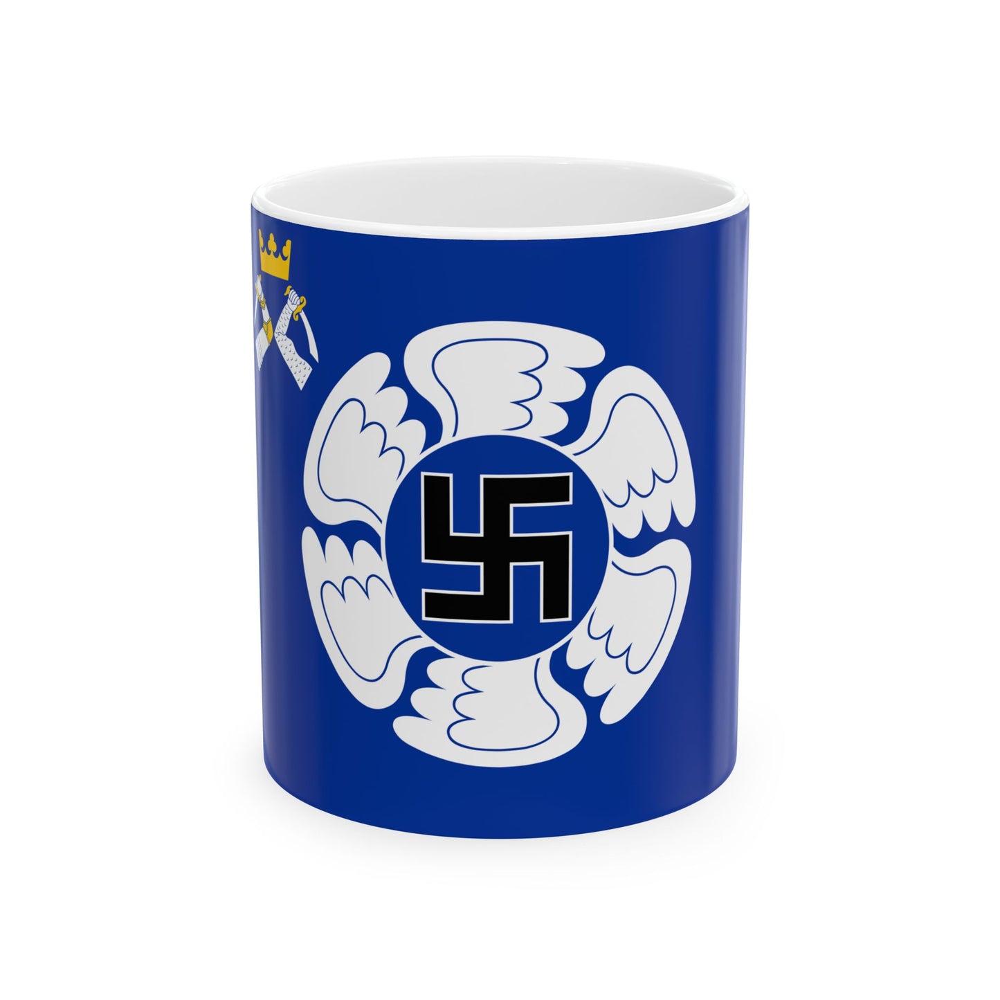 Karjalan Lennoston lippu (Finland) White Coffee Mug-11oz-Go Mug Yourself