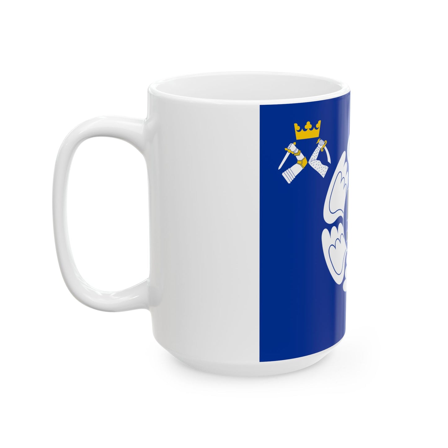 Karjalan Lennoston lippu (Finland) White Coffee Mug-Go Mug Yourself