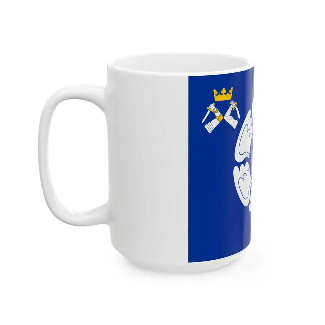 Karjalan Lennoston lippu (Finland) White Coffee Mug - Go Mug Yourself