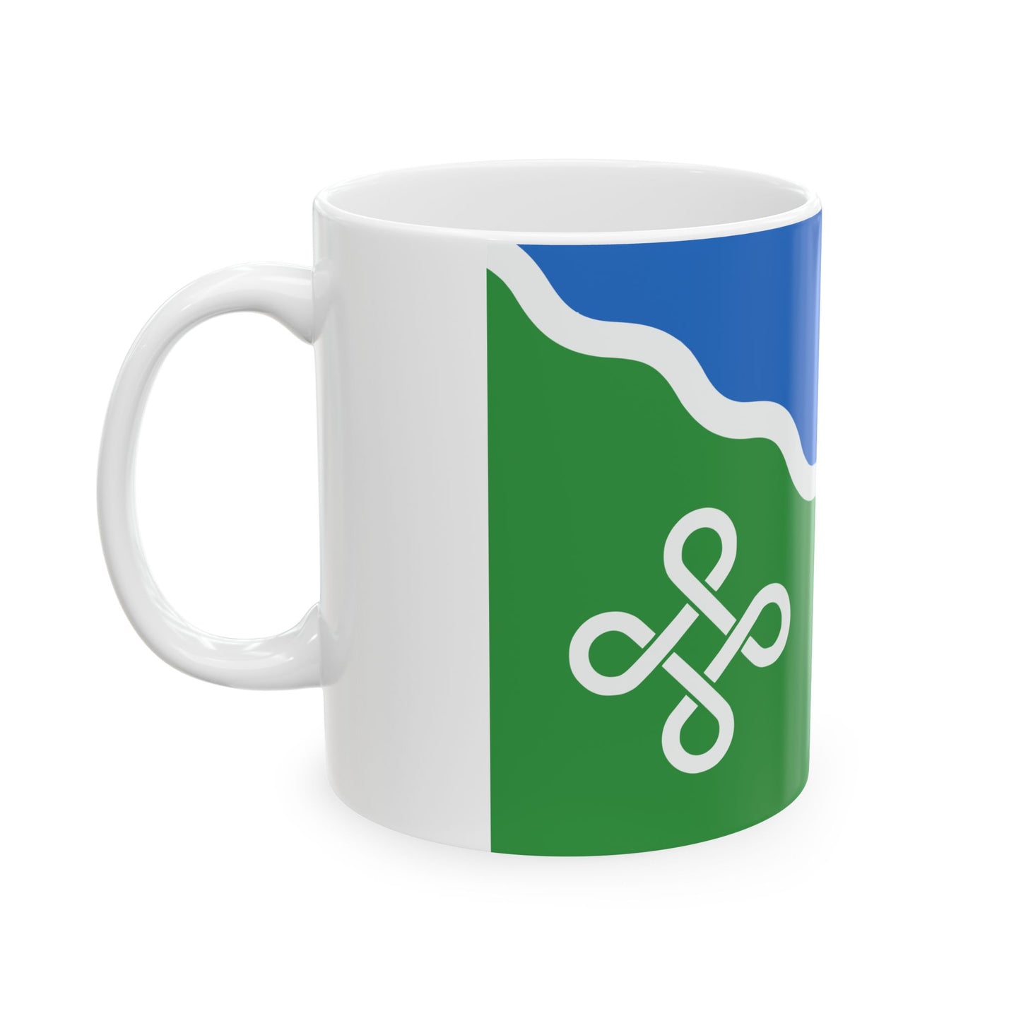 Kastre valla lipp (Estonia) White Coffee Mug-Go Mug Yourself