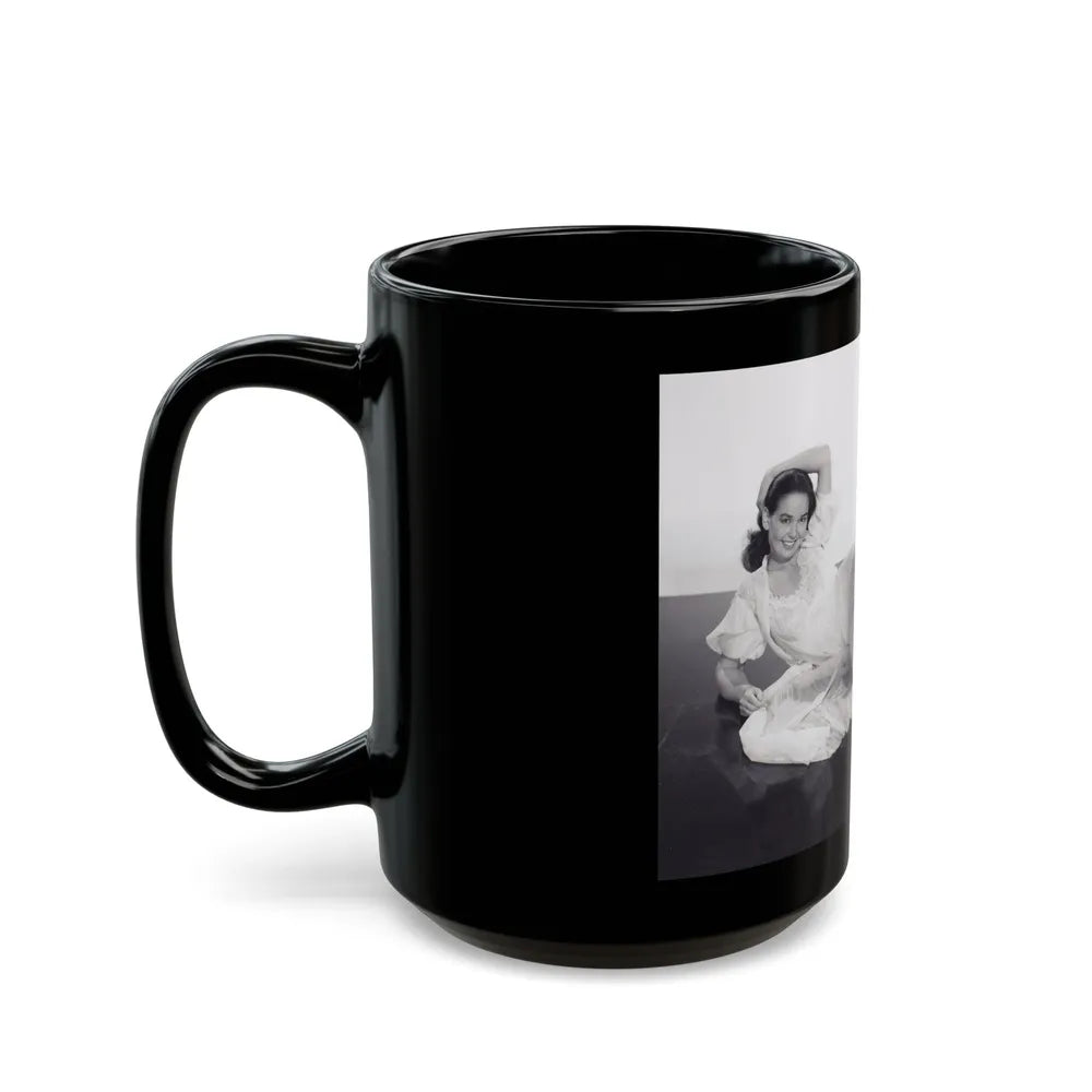 Kathryn Grant #133 (Vintage Female Icon) Black Coffee Mug-Go Mug Yourself